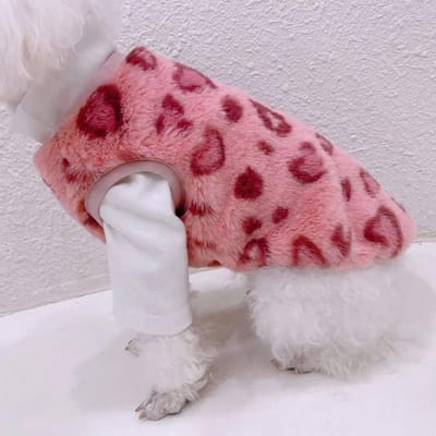 Gilet en Peluche pour Animaux de Compagnie Vêtements pour Chien Automne et Hiver Gilet en Fourrure de Chat Lapin Veste Gilet Vêtements Chauds Ours en Peluche Veste pour Chien Costume pour Chien M