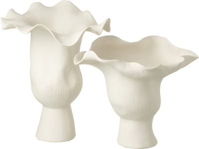 J-Line vaas Helix - keramiek - wit