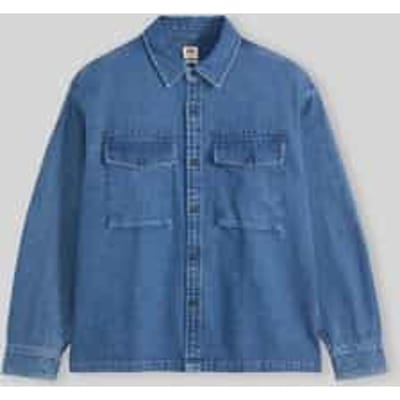 relaxed fit jeanshemd van puur katoen