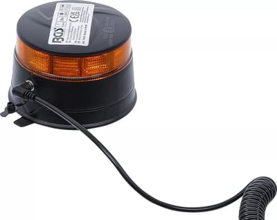 BGS Accu-zwaailicht - geel - met magneet - 12 V / 24 V - Ø 130 mm