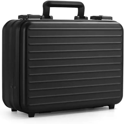 Aluminium Aktetas - Metalen Koffer - Zakelijk Transport - TSA Combinatieslot - 12 inch - Zwart