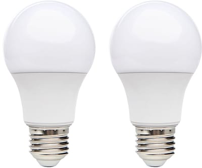 Kobi LED Lamp E27 7W - 600lm - 6000K - 230V - Standaardvorm - Voor Werkverlichting, Garage of Spiegelkast - 2 stuks