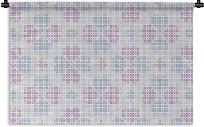 Wandkleed - Wanddoek - Klaver - Patronen - Paars - 180x120 cm - Wandtapijt