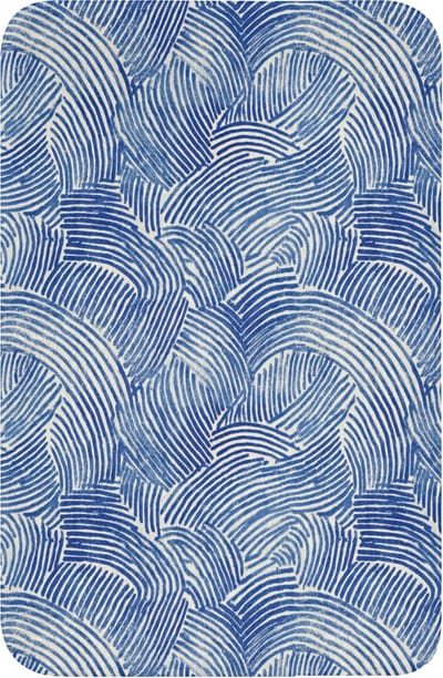 WC mat 40x60 cm - Antislip - Modern - Abstract - Blauw - Toiletmat - Vloermat - Douchemat - Toilet tapijt - Toiletmatten