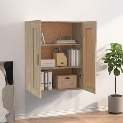 vidaXL - Wandkast - 69,5x32,5x90 - cm - bewerkt - hout - sonoma - eikenkleurig