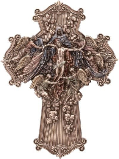 Veronese Design beeld/figuur - De Hemelvaart van Jezus Kruis Muurplaat - (lxbxd) ca. 21cm x 16cm x 2,5cm