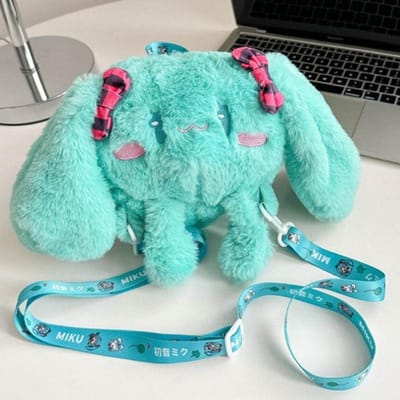 Cartoon Hatsune Miku Tweedimensionale Pop Pluche Tas Schattige Hatsune Anime Merchandise Zachte Schoudertas Kinder Kerst Perfecte Cadeaus 18 17 blue