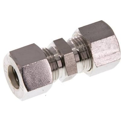 12L RVS Rechte Knelfitting 315 Bar DIN 2353 - FL2S-O-ST-12-L