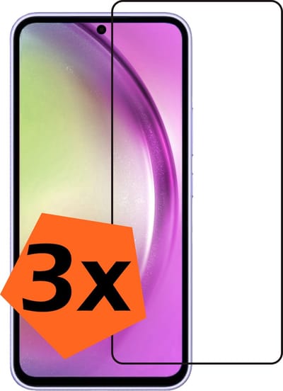 Screenprotector - 3 Stuks - Geschikt voor Samsung Galaxy A54 - Full Cover - Gehard Glas - Beschermglas - Tempered Glass - Screen Protector