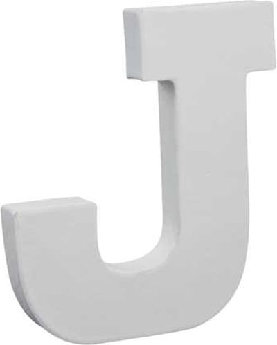 Letter wit J 12 cm