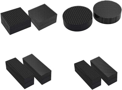 E-Ambar - Zelfklevend klittenband, 24 stuks, extra sterk, 50 * 50mm, bevestiging (zwart) met 12 paar