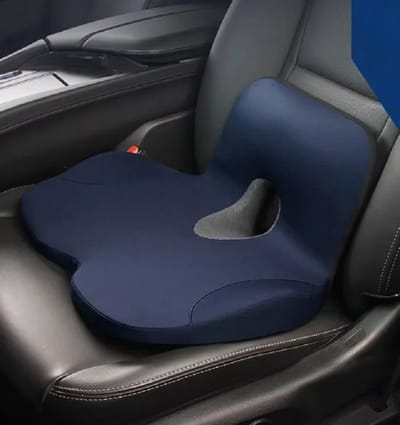 Orthopedisch Zitkussen en Rugsteun 47x34x27 cm – Traagschuim Ergonomisch Kussen tegen Rugpijn, Stuitpijn & Heupklachten – Zitkussen Bureaustoel & Rugsteun Auto