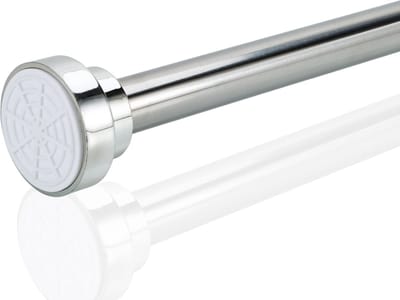 Intirilife telescoopstang in SILVER 60 - 105 cm - Uitschuifbare stang van roestvrij staal veelzijdig zonder boren en schroeven - Klemstang douchegordijnstang gordijnstang