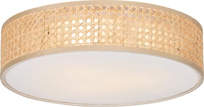 QAZQA tromma - Oosterse Plafondlamp - 1 lichts - Ø 40 cm - Naturel - Woonkamer | Slaapkamer | Keuken
