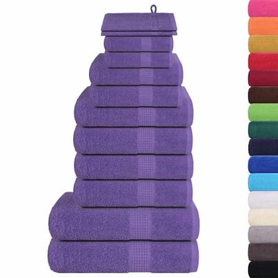 vidaXL - 12-delige - Handdoekenset - FROGN - 360 - g/m² - paars