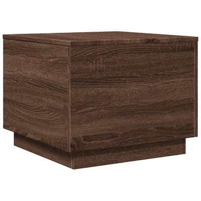 vidaXL - Salontafel - met - LED-verlichting - 50x50x40 - cm - bruin - eikenkleur