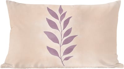 Sierkussens - Kussentjes Woonkamer - 60x40 cm - Tak - Bladeren - Minimalistisch - Beige