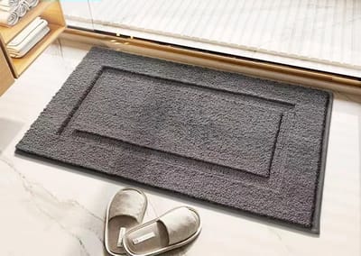 CHPN - Badmat - Badkamer met - Antislip - Antraciet - Grijs kleed voor in de badkamer - Warme voeten in de badkamer - Badkamertextiel