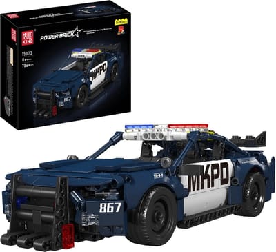 Mould King 15073 – Mustang Politieauto Bouwset – 786 Stuks – MOC Modelauto – Sportwagen voor Autoliefhebbers – 14+