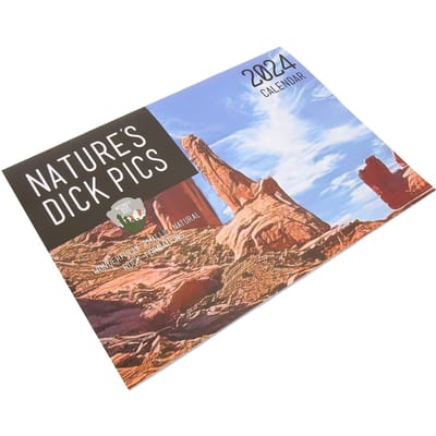Calendrier 2024 Photos de Pénis de la Nature Images Exquises et Humoristiques à Suspendre Calendrier Drôle 2024 pour la Maison et le Bureau gray