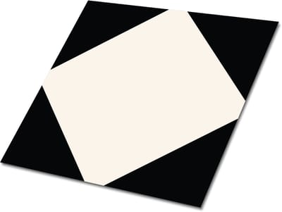 Tulup PVC Tegels - Geometrische Vorm Vinyl Tegels - 30 cm x 30 cm - Zwart Zelfklevende PVC Tegels - Verpakking van 9 stuks - Klassiek Plaktegels - Vinyl Vloer Tegels - Plaktegels keuken en Badkamer