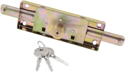Roldeur Slot - Garageslot Deur - Veilige Opslag - Cross Key Way - 24 cm - Goudkleurig