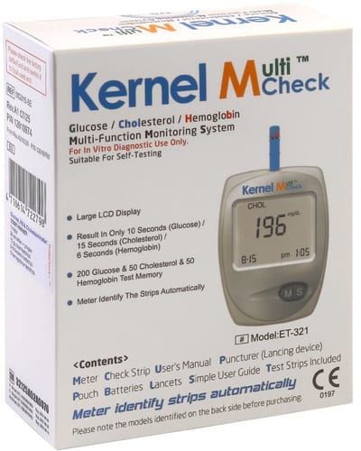Multicheck 3HB startpakket 3-in-1 glucose-cholesterol-hemoglobine meter
