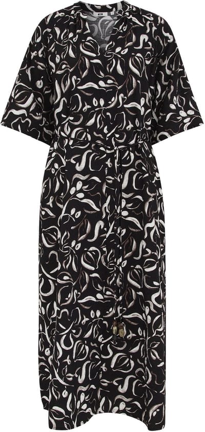 WE Fashion Dames midi jurk met structuur