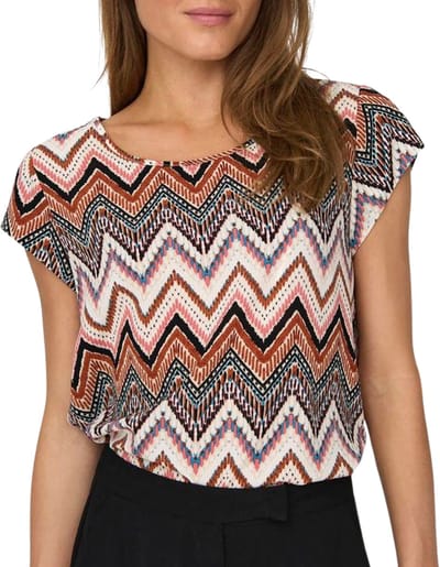 Only Vic S/S AOP Top Dames - Maat XS (34)