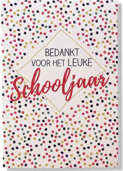 Cards & Crafts Wenskaart | Bedankt voor het Leuke Schooljaar | Bedankt juf / meester | 12x17cm