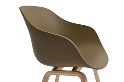HAY About A Chair AAC 222 - Standaard glijders kunststof - Eiken gelakt (op waterbasis) - clay 2.0