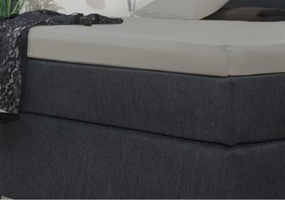 Senzatione katoen satijn Splittopper Hoeslaken zilver grijs - 140x200+15