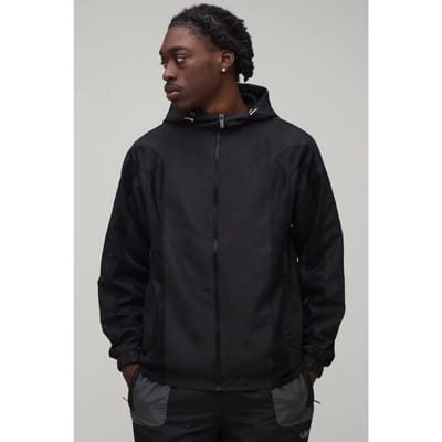 Regular Fit Jack Met Capuchon En Tonale Kleurvlakken M Star | Black | Size Small