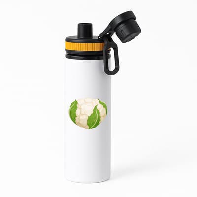 Hacebo® - bloemkool waterfles met draaidop oranje - Groente - groente liefhebbers - Kool - gezond eten - water fles - 850ML
