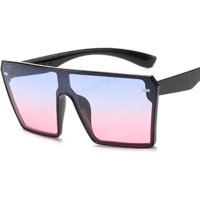 Vintage Vierkante Zonnebril Vrouw Oversized Verloop Plastic Zonnebril Dames Sportstijl Cool Mode Spiegel Gafas De Sol