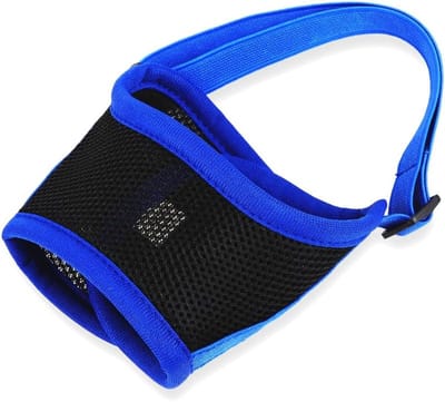 Hondenmuilkorf - Honden snuit - Veilig uitlaten - Verstelbaar en ademend - Maat XL - Blauw