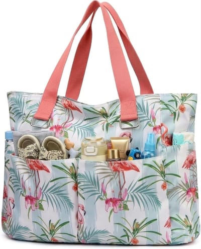 Thijox - XXL Strandtas Familie Badtas Dames Grote Strandtas met Ritssluiting Zomer Zwemtas Saunatas Tote Bag Waterdicht en Zandbestendig