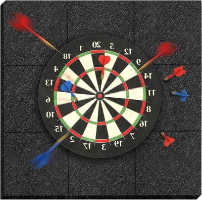Dartbord muurbescherming - Wandtegels dart - Muren beschermen - Geluidsisolerend vilt - 9 stuks 30x30 cm - Zwart
