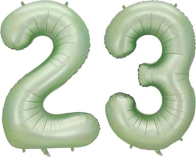 Cijfer Ballonnen Ballon Cijfer 23 Verjaardag Versiering Feest Helium Ballonnen Cijferballon Folieballon Groen Xl Formaat