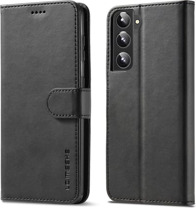 LC.IMEEKE Hoesje - Geschikt voor Samsung Galaxy S22 Plus Hoesje - LC.IMEEKE Luxe Book Case - Zwart