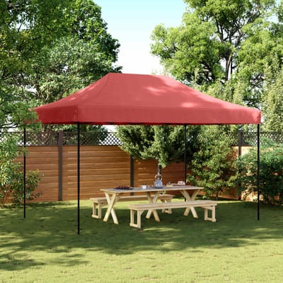 vidaXL - Partytent - 292 - x - 440 - x - 315 - cm - Bordeauxrood - Oxford - Stof