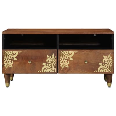vidaXL - Salontafel - Honing - bruin - 80 - x - 54 - x - 40 - cm - Massief - Mango - Hout