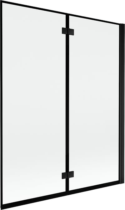 Mexen Mist douchewand 2-delig rechts 140 x 150 , zwart frame, zwart - 8A9-140-002-70-70-P