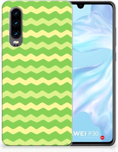 Huawei P30 TPU bumper Waves Green