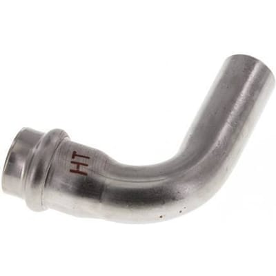 90 graden L-Perskoppeling - 18mm Persmof & 18mm Buiseinde - RVS