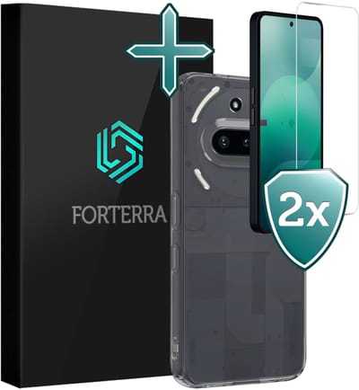 Hoesje Met 2x Screenprotector - Geschikt voor Nothing Phone (3a) - Sterk & Shockproof - Telefoon Hoes - Back Cover - Siliconen Case - Transparant