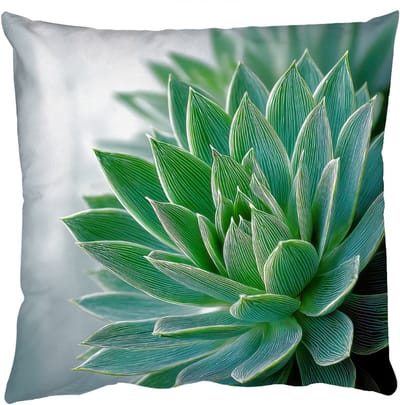 Sierkussens - Kussentjes Woonkamer - 50x50 cm - Vetplant - Bladeren - Groen - Wazig
