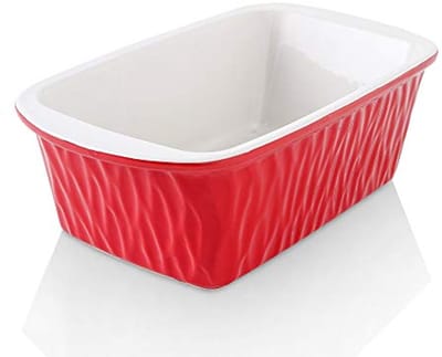 Keramische broodpan - Bakvorm brood - Brood bakken - Hoge temperatuur bestendig - 23 x 15 cm - Rood