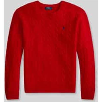 Trui Polo Ralph Lauren PULL COL ROND EN MAILLE TORSADEE LAINE CACHEMIRE