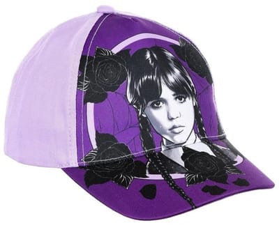 Wednesday Dark Vibes Paarse kinderpet 54 cm